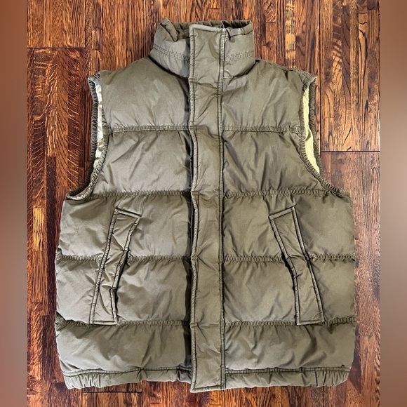 RALPH LAUREN DENIM & SUPPLY Vintage Military Puffer Vest in Olive Khaki Size M - Picture 1 of 7